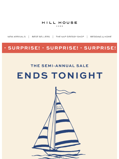 hillhousehome newsletter: Surprise! One more day to shop sale ❤️