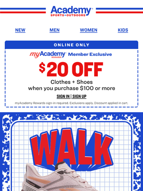 academy newsletter: Hot Deal: Shoes for School, from $29.99