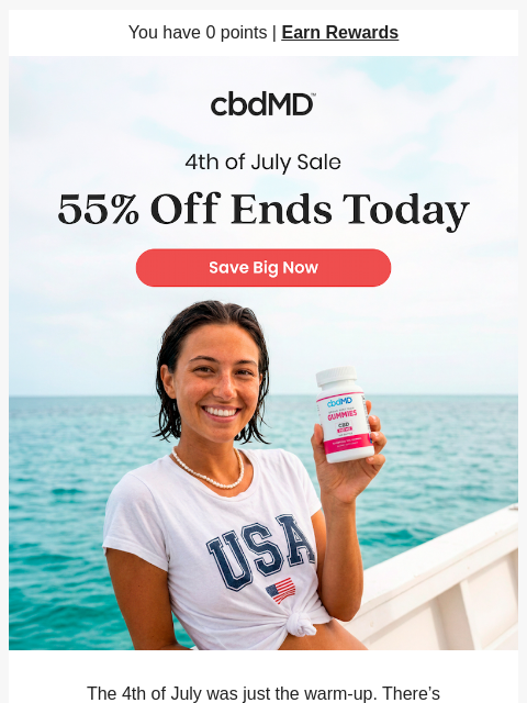cbdmd newsletter: Final Call to Fill Up on 55% Off