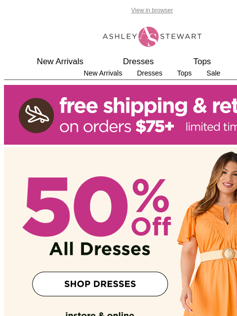 ashleystewart newsletter: Your Favorite Tank Dress Is Now $19.75
