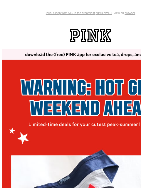 vspink newsletter: (Panty) Party's Still On: 10/$40 🎉