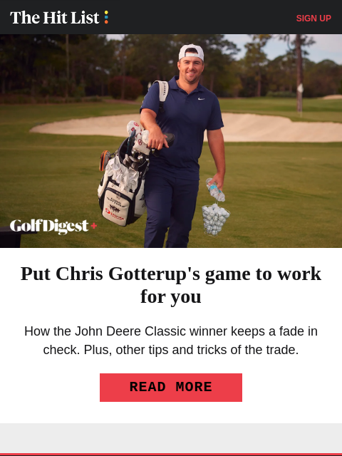 golfdigest newsletter: 10 golf musts, according to the pros