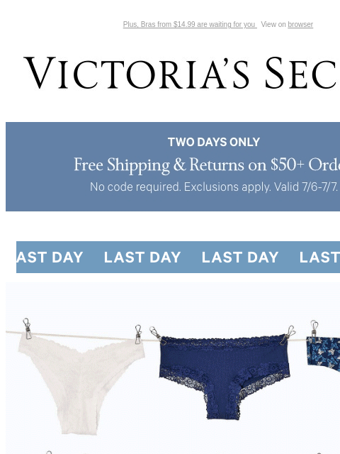 Plus, Bras from $14.99 are waiting for you View on browser Victoria's Secret VSCC Available Credit Introduction Shop Now Shop Now Shop Now Display images to show real-time content Display images to