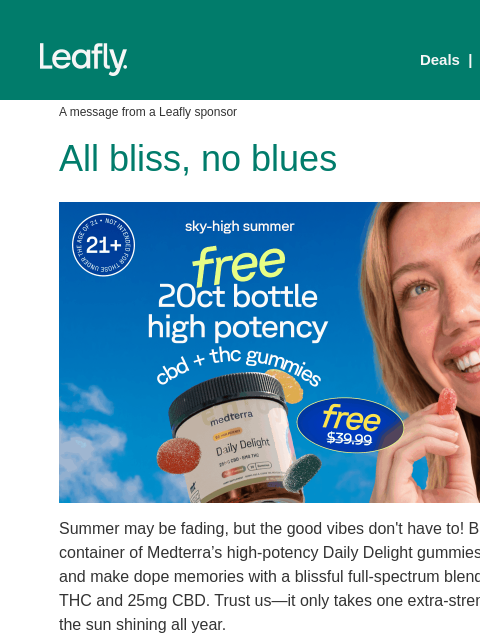 leafly newsletter: Free gummies, good vibes 👏