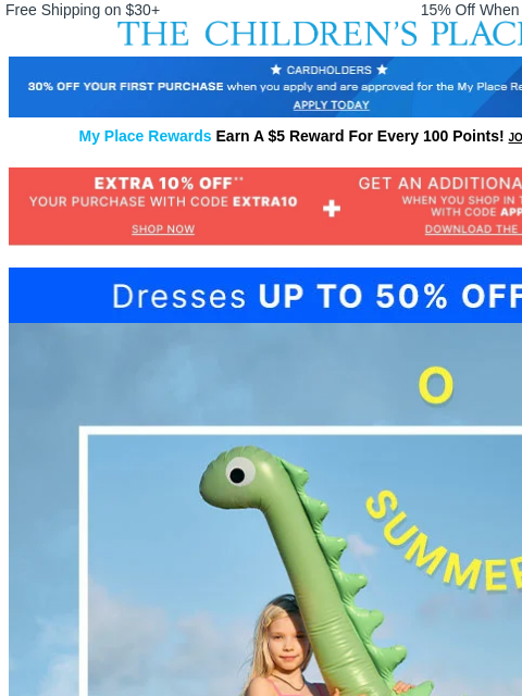 childrensplace newsletter: Up to 50% OFF Flowy Finds You Need for Dress Seaso...