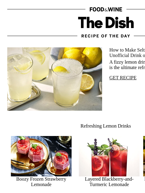 foodandwine newsletter: The Unofficial Drink of Sicily