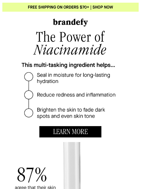 brandefyskin newsletter: The Power of Niacinamide
