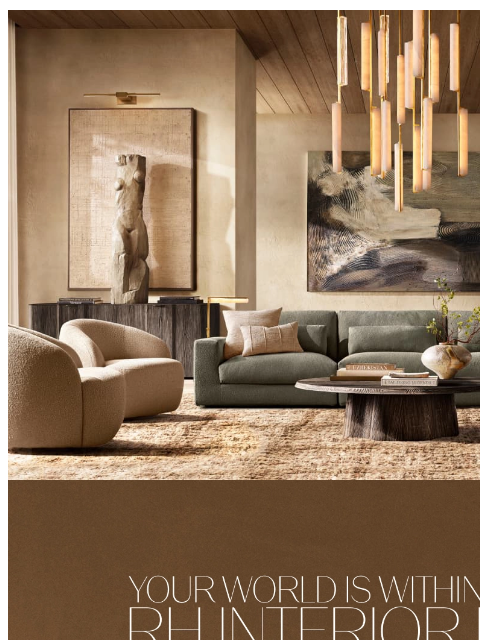 rh newsletter: Inspired Spaces. Endless Possibilities.