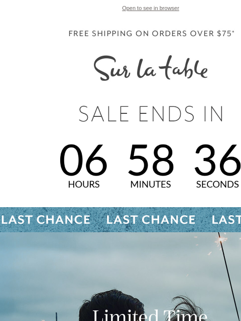 surlatable newsletter: Final Hours—20% Off Ends At Midnight
