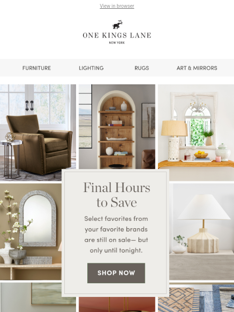 onekingslane newsletter: These favorite brands? Still on sale—but not for l...