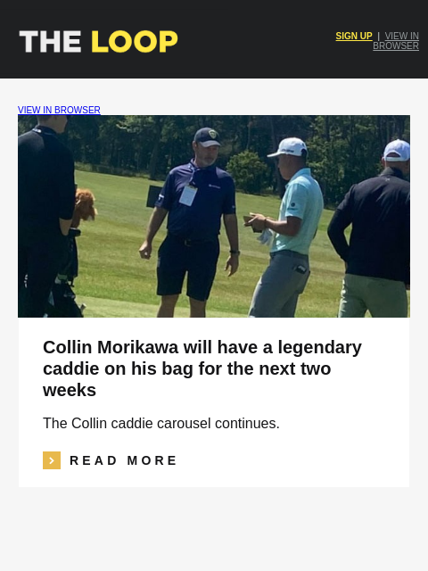 golfdigest newsletter: Collin's caddie change, Lane Kiffin trolls fellow ...