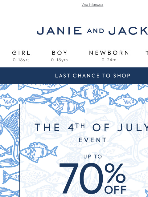 janieandjack newsletter: Only. Hours. Left.