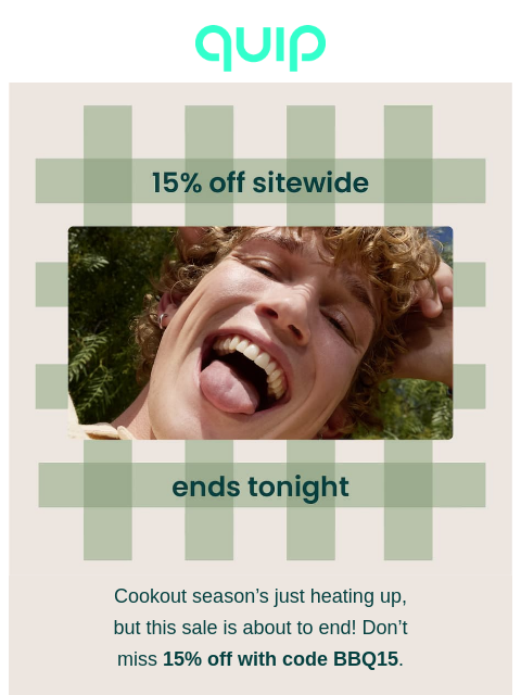 getquip newsletter: Last chance: 15% off sitewide!