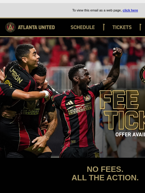 atlutd newsletter: GRAB A SEAT | NO FEES 🏟️ 