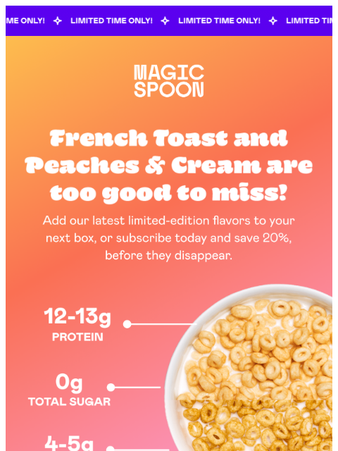 magicspoon newsletter: The dreamiest duo of the season 🍑🍞