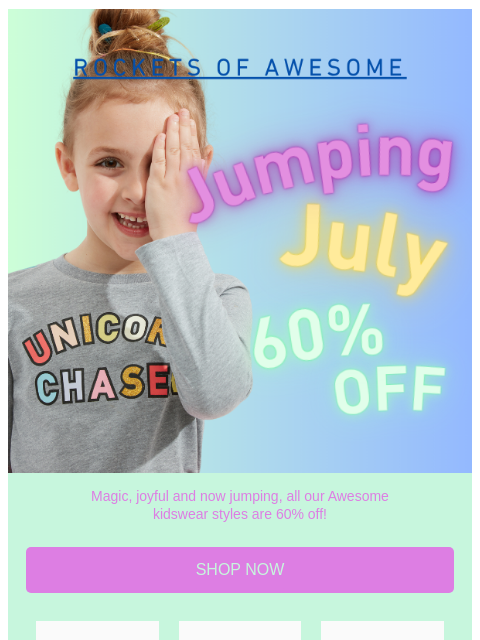 rocketsofawesome newsletter: Jumping July, always 💙🩷