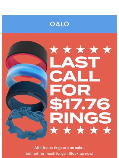 qalo newsletter: The $17.76 Sale is ending…