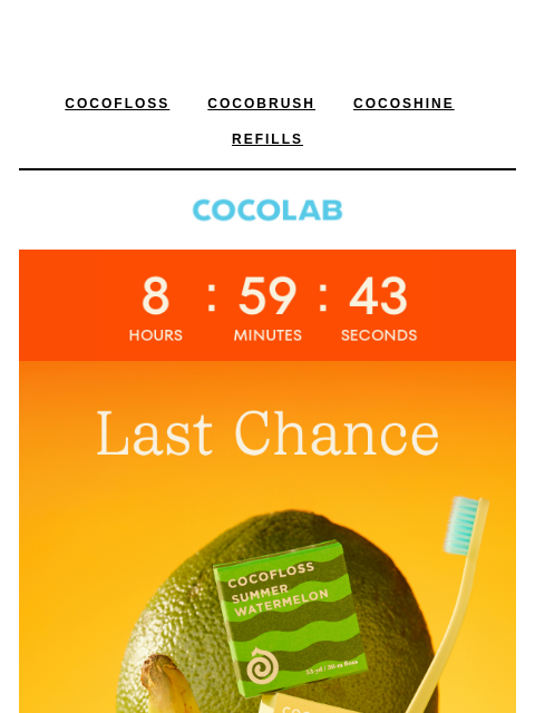 cocolab newsletter: FINAL HOURS to clean up (on savings)