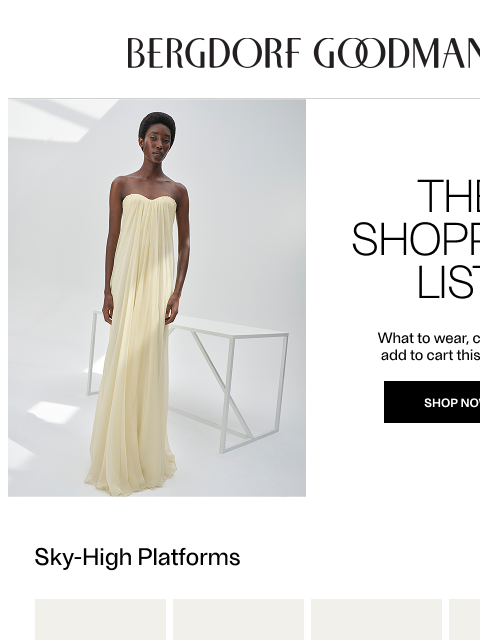 bergdorfgoodman newsletter: The Shopping List: Party Season