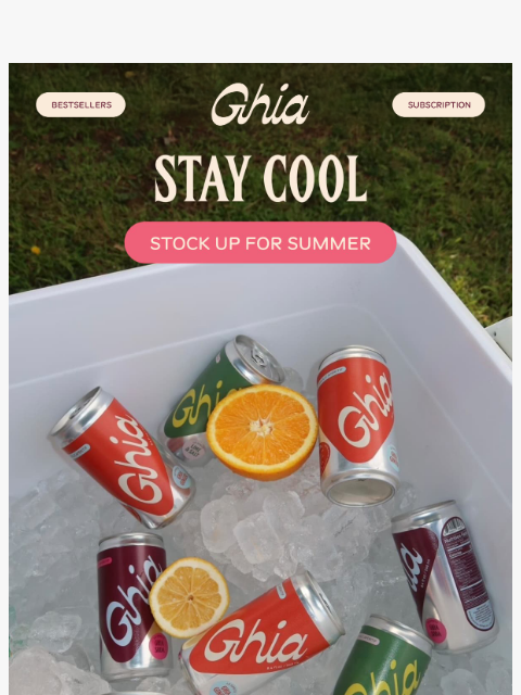 drinkghia newsletter: For When You’re Hot 🧊