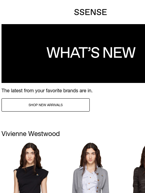 ssense newsletter: New Arrivals from Vivienne Westwood, JACQUEMUS, an...