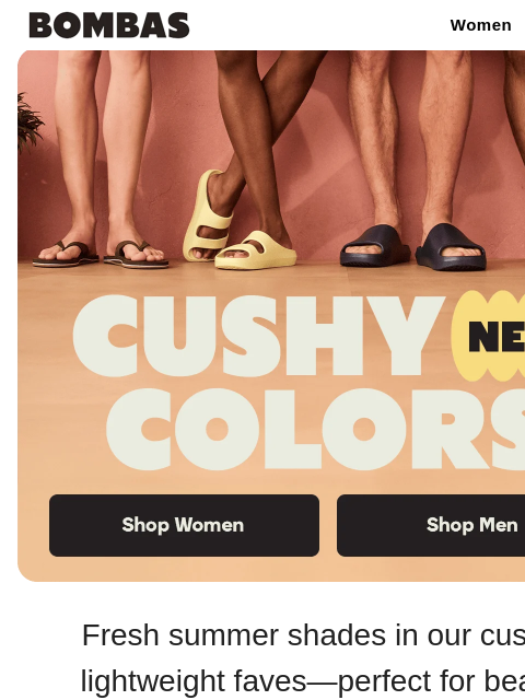bombas newsletter: New Summer Colors in Our Footwear Faves