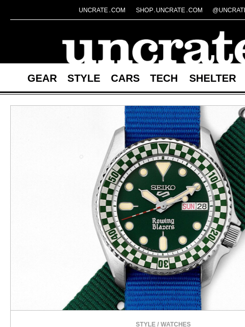 uncrate newsletter: Rowing Blazers x Wind Vintage x Seiko 5 Sports Ral...