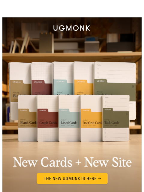 ugmonk newsletter: ✨ New Cards + New Site ✨