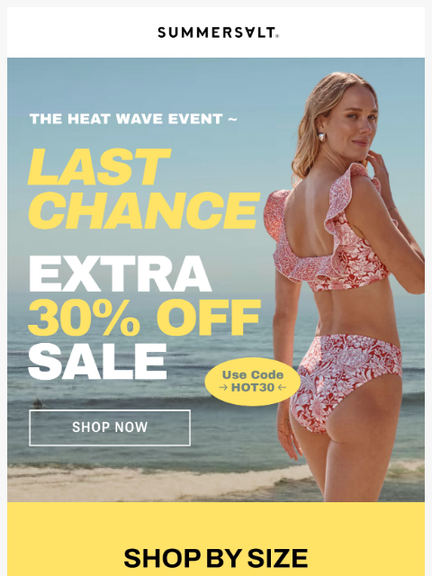 summersalt newsletter: Up to 75% Off: Now or Never