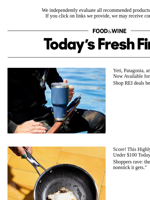 foodandwine newsletter: Score! This Highly Coveted HexClad Pan Is Under $1...