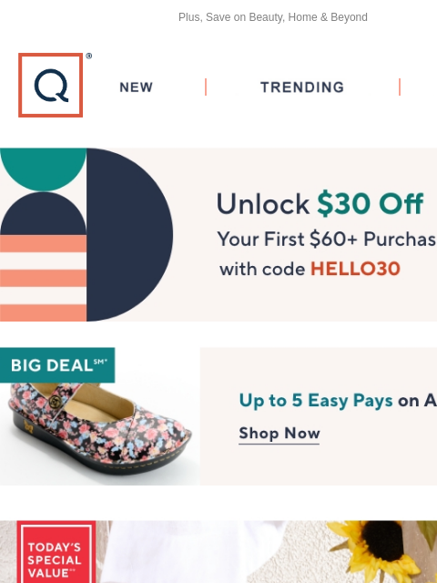 Plus, Save on Beauty, Home & Beyond QVC New TRENDING DEALS Unlock $30 off Your First Purchase shoes Picked for You TikiTunes Pro Set of 2 Bluetooth Speakers with Ground Stakes TikiTunes Pro Set of