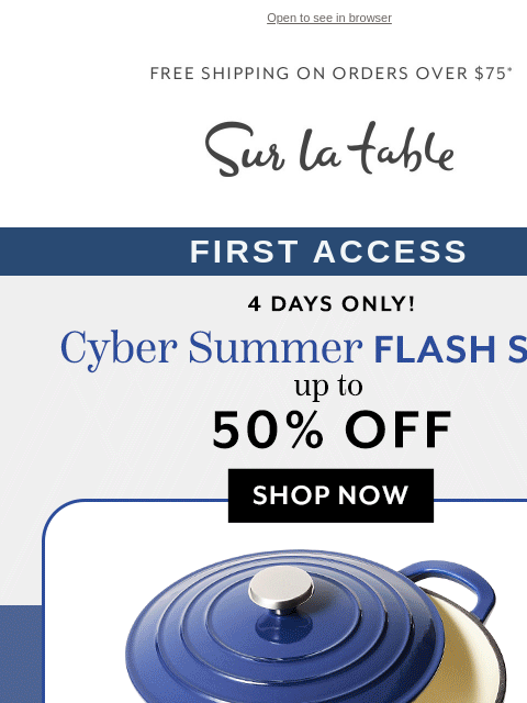 surlatable newsletter: Blink and You’ll Miss It—Flash Sale Starts Now 