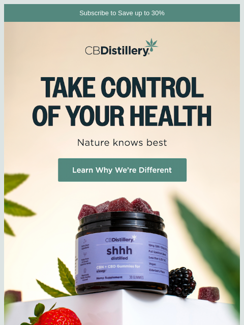 thecbdistillery newsletter: Take Control of Your Health