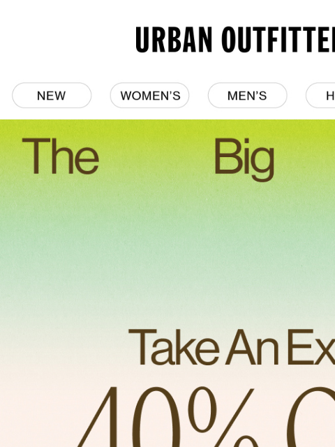 urbanoutfitters newsletter: ends tonight! ⏰ extra 40% off