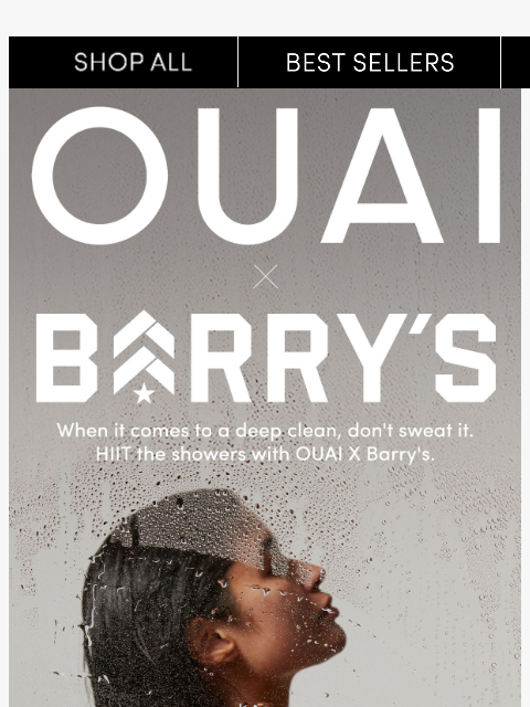 theouai newsletter: HIIT the showers with OUAI X Barry’s