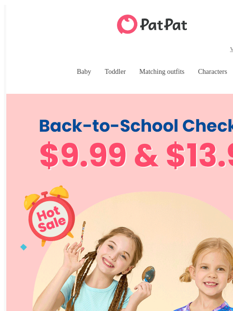 patpat newsletter: ✅Back-to-School? $9.99 Dresses, $13.99 Sets & Fast...