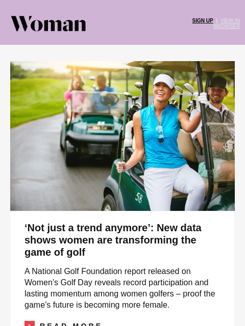 golfdigest newsletter: Women are changing the game—on the course and beyo...