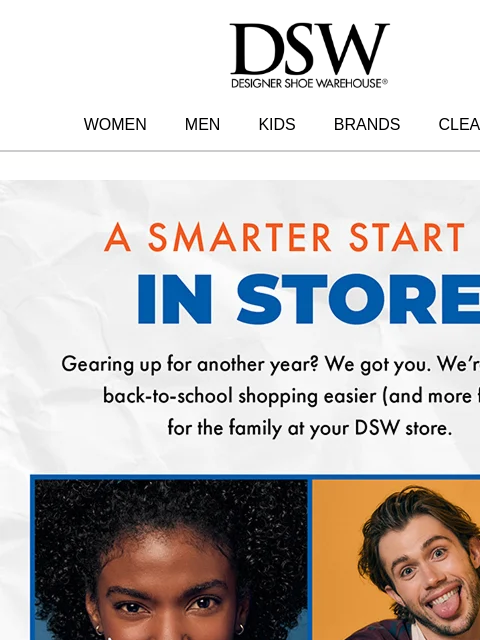 dsw newsletter: We’re making back-to-school a breeze.