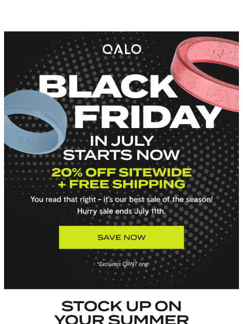 qalo newsletter: Black Friday in July is ON