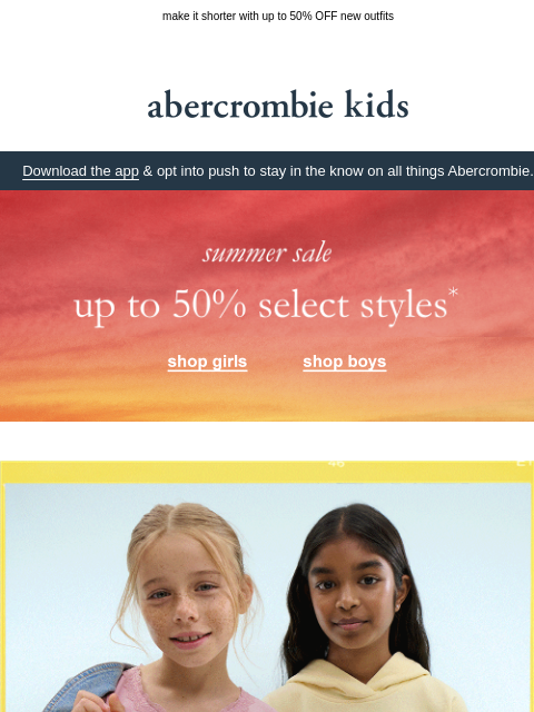 abercrombie newsletter: their summer to-do list is long