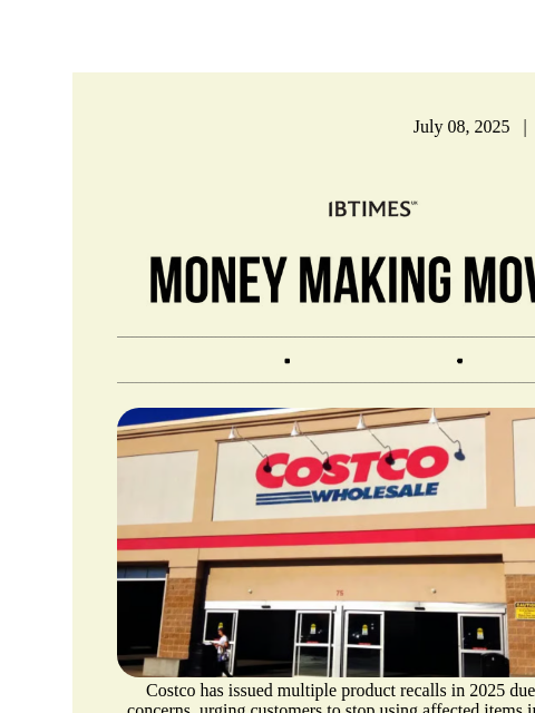 beehiiv newsletter: Costco’s 2025 Recall Alert: What You Need to Check...