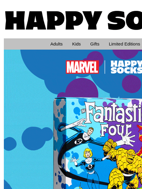 happysocks newsletter: MARVEL Fantastic Four Special Edition is here!