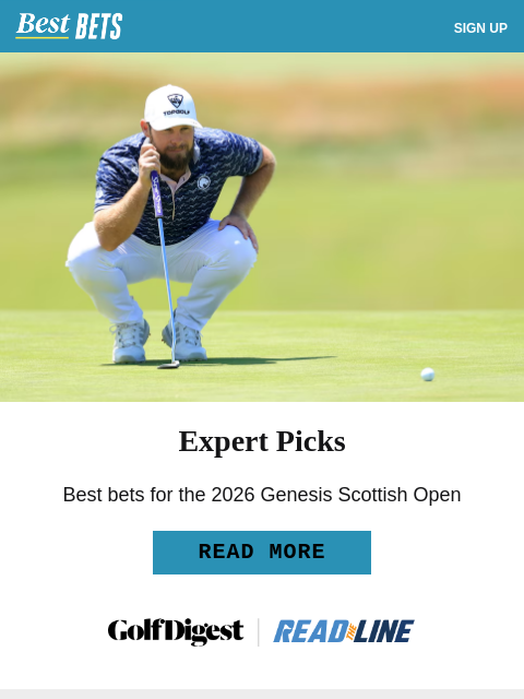 golfdigest newsletter: Bet on the best links player at the Scottish Open