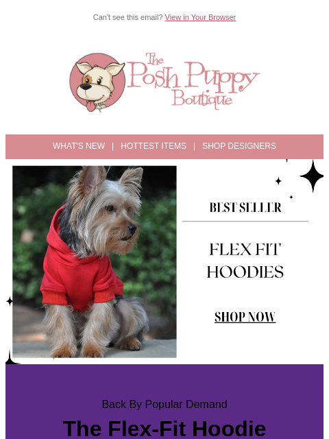 poshpuppyboutique newsletter: Back in Stock: Flex-Fit Hoodies Are Here (Again) �...