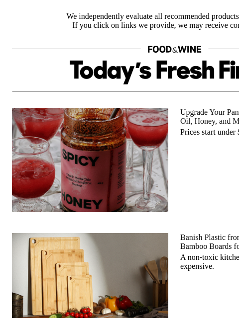 foodandwine newsletter: Banish Plastic From Your Kitchen — Score 3 Bamboo ...
