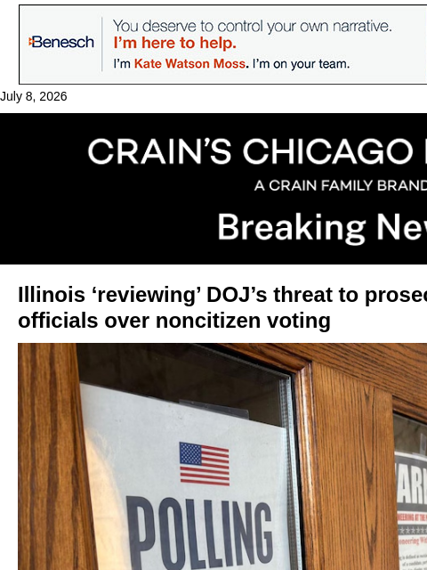 crainalerts newsletter: Illinois elections board reviewing feds' prosecuti...