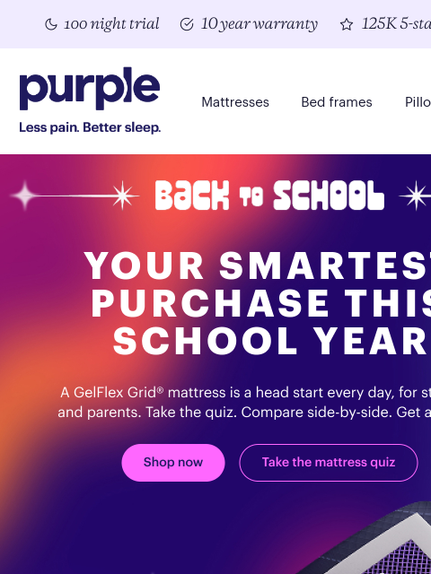 purple newsletter: Buying a mattress online sucks (unless you’re here...