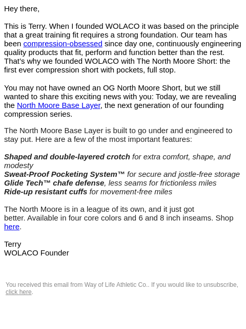 wolaco newsletter: NEW | The North Moore