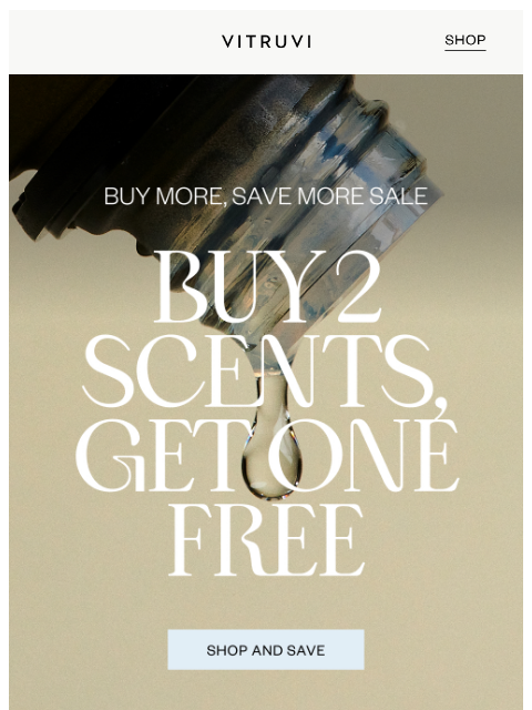 vitruvi newsletter: On Now: Buy Any 2 Scents, Get 1 FREE 🌿