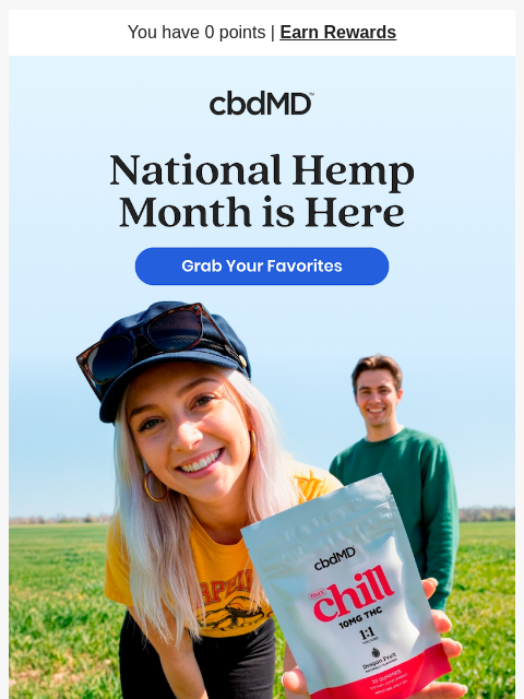 cbdmd newsletter: National Hemp Month Starts Now